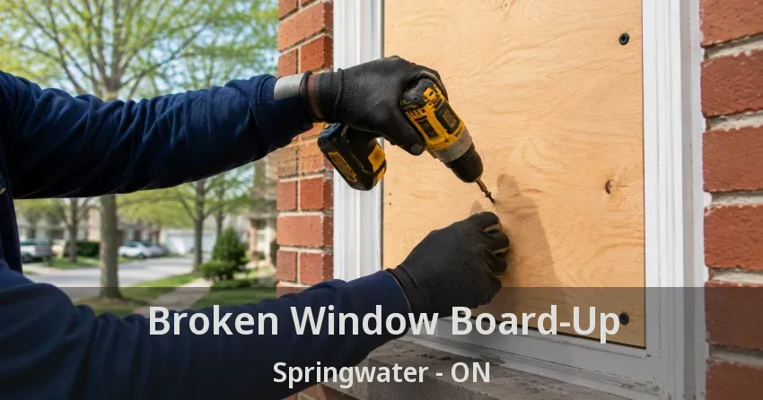 Broken Window Board-Up Springwater - ON