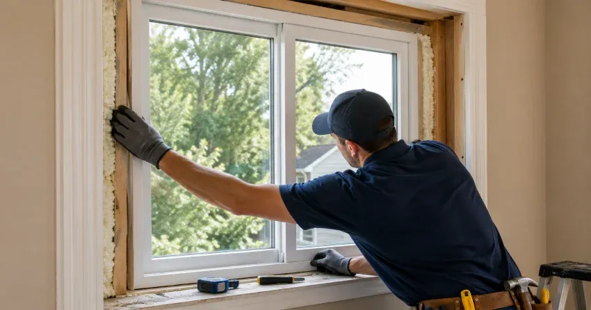 close-up of Low-E glass coating on an insulated window Springwater