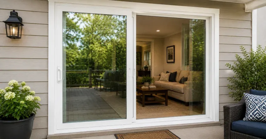 new patio door replacement installed in Midhurst, Springwater home