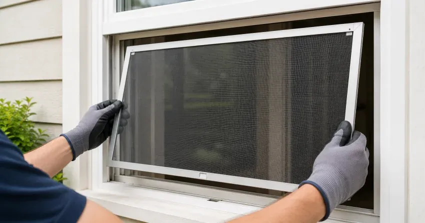 technician repairing a window sash and balance system in Elmvale, Springwater