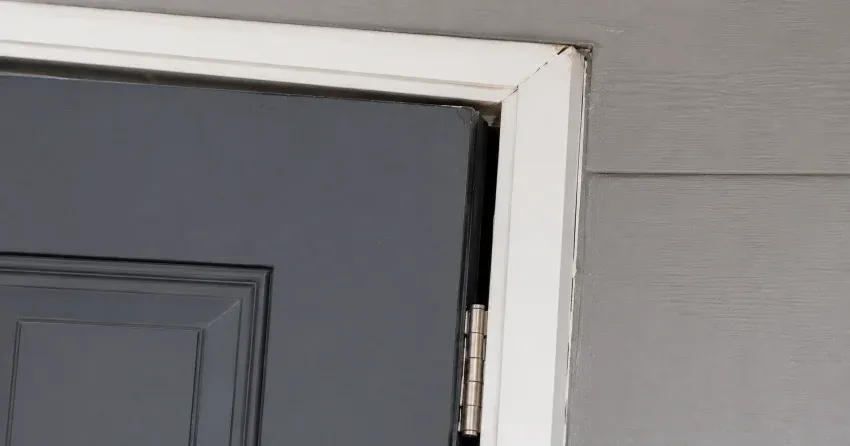 technician tightening a loose door hinge in Springwater